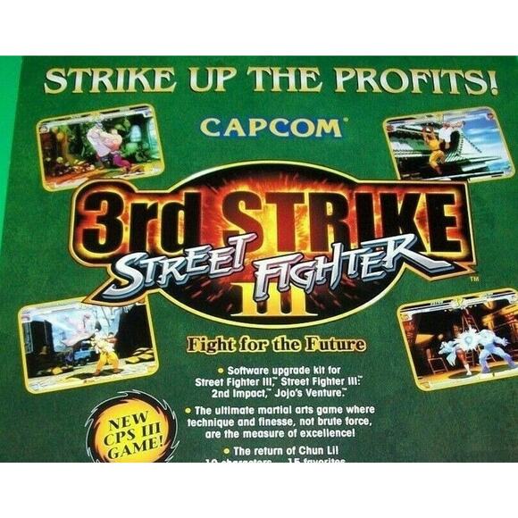 Street Fighter III 3rd Strike Arcade FLYER Original NOS Video Game Art - Picture 5 of 5